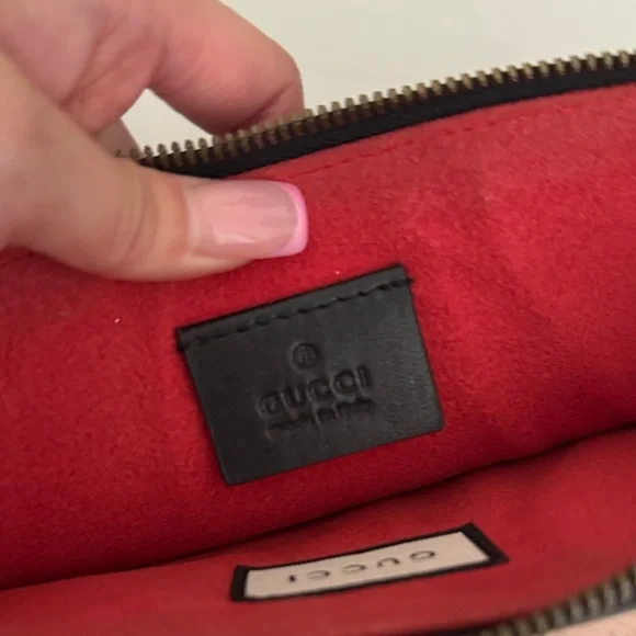 Gucci Black Clutch with Red and White Lettering - Picture 3 of 4